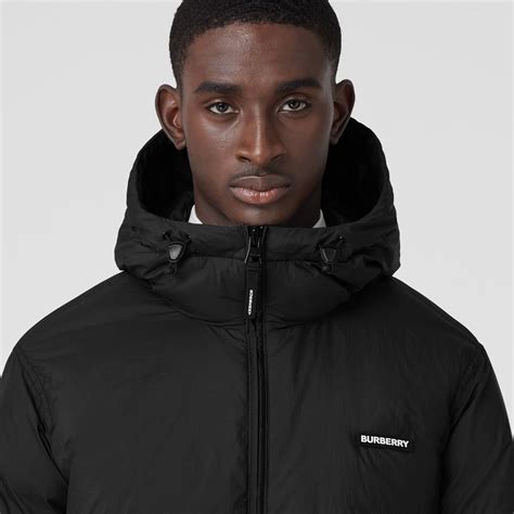 burberry log nylon jacket|Nylon Jacket in Black .